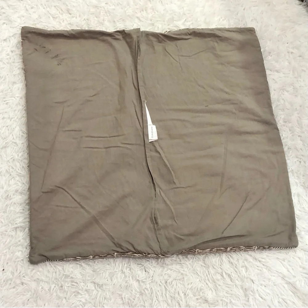 Crate & Barrel Printed‎ Pillow Sham Cover Grey Yellow OS